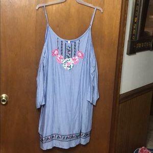 NWT Cold Shoulder Lined Dress